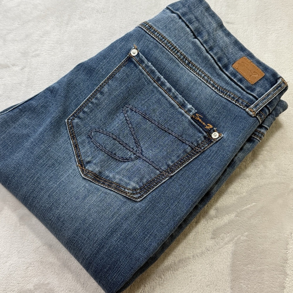 Seven7 Tummyless High Rise Skinny Jeans Women's Size 12 Light Wash
